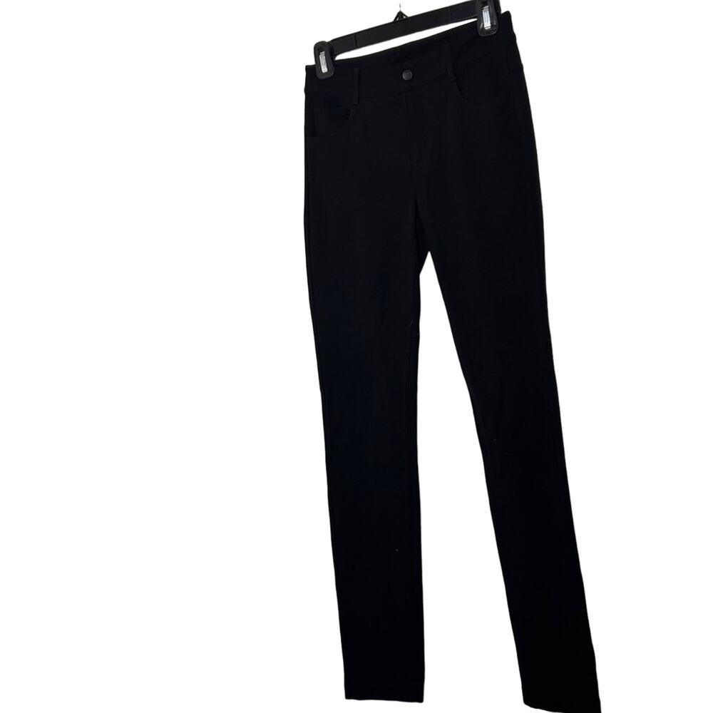 Athleta sz 2 Black Professional Zipper Pants Pockets Viscose Rayon Blend